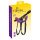 SMILE - Attachable Double Dildo Harness (Purple-Black) 