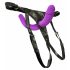 SMILE - Adjustable Double Dildo with Base (Purple-Black)