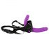 SMILE - Adjustable Double Dildo with Base (Purple-Black)