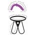 SMILE - Attachable Double Dildo Harness (Purple-Black) 