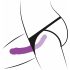 SMILE - Attachable Double Dildo Harness (Purple-Black) 