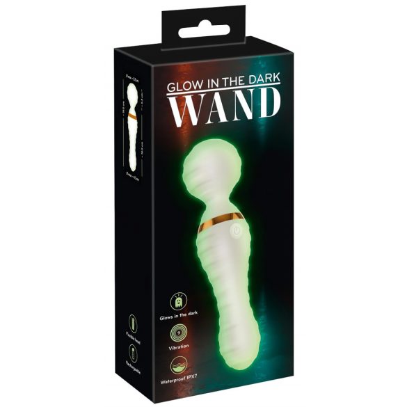 You2Toys Glow in the Dark - Fluorescent Massaging Vibrator (White) 