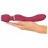 Rose Red - Rechargeable Rose Stick Vibrator (Red) 