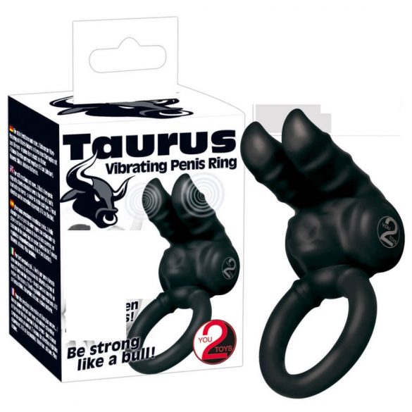 You2Toys - Taurus - Double Motor Vibrating Cock Ring (Black) 