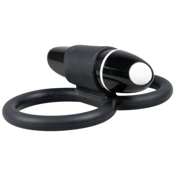 SMILE Skill - Vibrating Cock and Ball Ring (Black) 