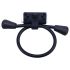 Adjustable Silicone Vibrating Cock Ring (Black) 