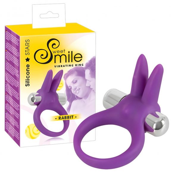 SMILE Rabbit - Vibrating Penis Ring (Purple) 