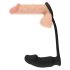 Black Velvet Anal Vibrator with Cock Ring (Black) 