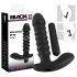 Black Velvet Ribbed Vibrator - Medium (Black)