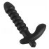 Black Velvet Ribbed Vibrator - Medium (Black) 