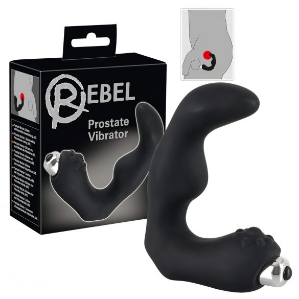 Rebel - Bent Prostate Vibrator (Black) 