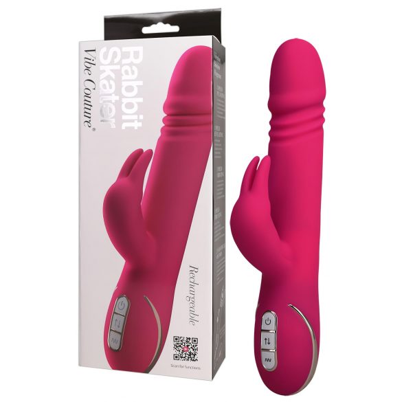 Vibe Couture Rabbit Skater - Bunny Thrusting Vibrator (Pink) 