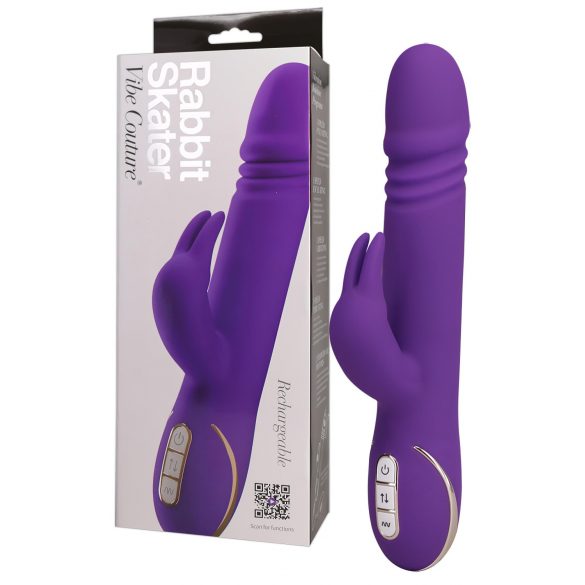 Vibe Couture Rabbit Skater - Bunny Thrusting Vibrator (Purple) 