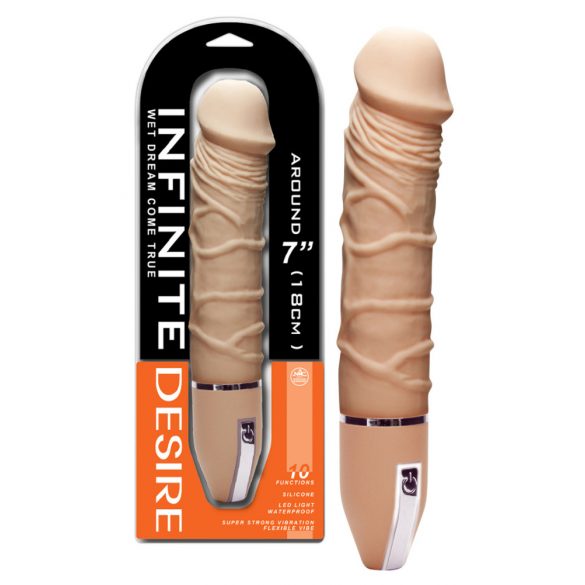 Infinite Desire - 10 Speed Silicone Vibrator (Natural) 