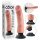 King Cock 9" Bendable Suction Cup Vibrator (9 Inches) - Natural 