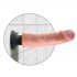 King Cock 9" Bendable Suction Cup Vibrator (9 Inches) - Natural 