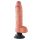 King Cock 10" Flexible Suction Cup Vibrator (10 inches) - Natural 