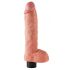 King Cock 10" Flexible Suction Cup Vibrator (10 inches) - Natural 