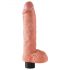 King Cock 10" Flexible Suction Cup Vibrator (10 inches) - Natural 