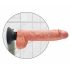 King Cock 10" Flexible Suction Cup Vibrator (10 inches) - Natural 