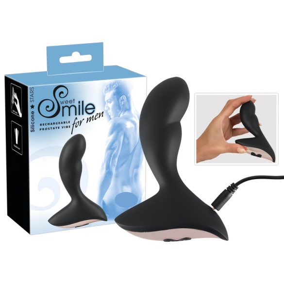 SMILE Prostate Vibe - Rechargeable Prostate Vibrator (Black) 