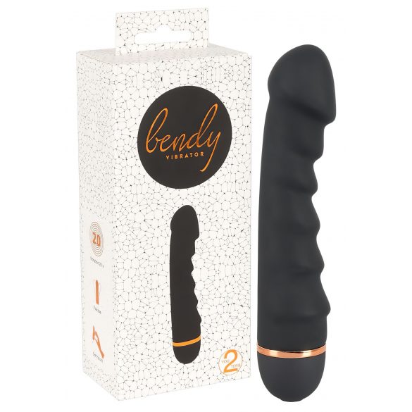 You2Toys - Bendy Ripple Textured Vibrator (Black) 