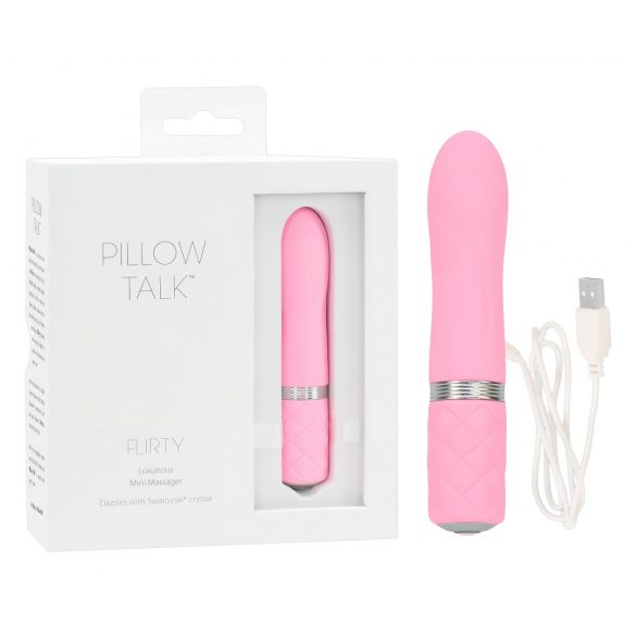 Pillow Talk Flirty - Rechargeable Stick Vibrator (Pink) 