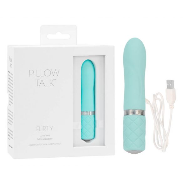 Pillow Talk Flirty - Rechargeable Stick Vibrator (Turquoise) 