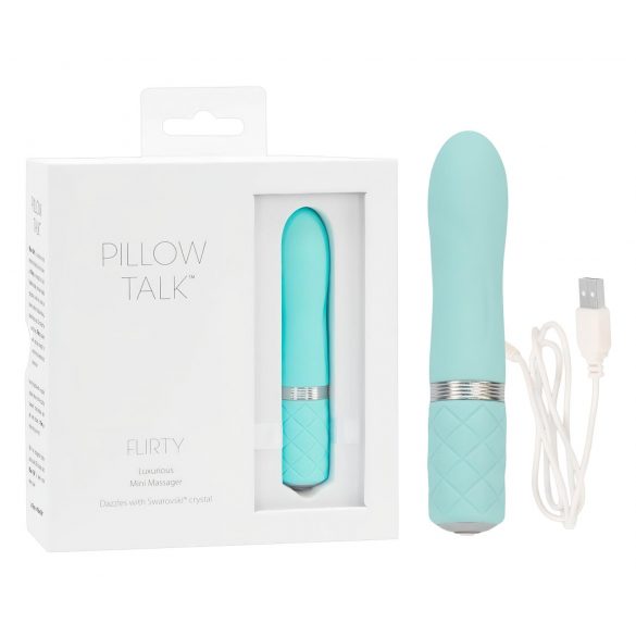 Pillow Talk Flirty - Rechargeable Stick Vibrator (Turquoise) 