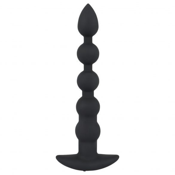 Black Velvet - Rechargeable 5-Bead Anal Vibrator (Black) 