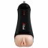 PDX Super Stroker - Rechargeable, Vibrating, Moaning Masturbator (Natural-Black) 