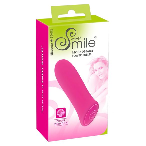 SMILE Power Bullet - Rechargeable, Extra-Strong Mini Vibrator (Pink)