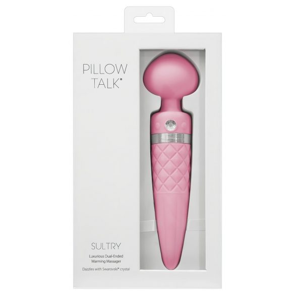 Pillow Talk Sultry - warming, dual-motor vibrator (pink)