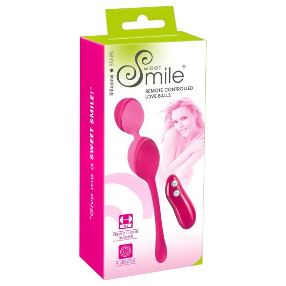 SMILE Love Balls - Remote Control Vibrating Egg - 82g (Pink)