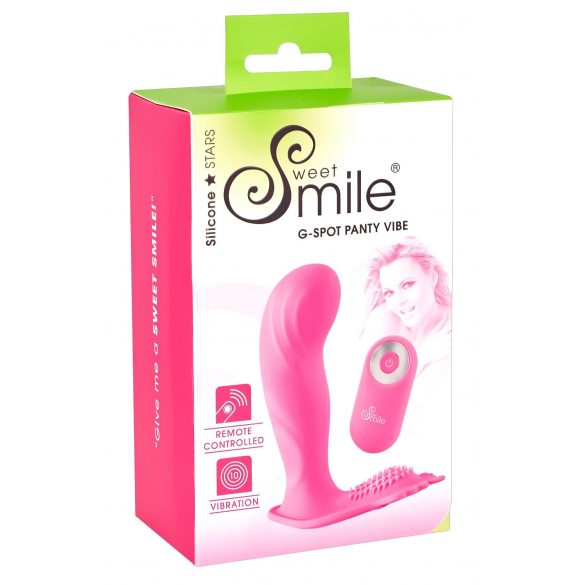 SMILE G-Spot Panty - rechargeable, remote-controlled strap-on vibrator (pink)