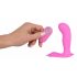 SMILE G-Spot Panty - rechargeable, remote-controlled strap-on vibrator (pink)