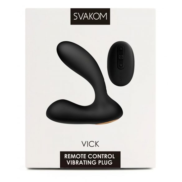 Svakom Vick - Waterproof Prostate and G-Spot Vibrator (Black) 