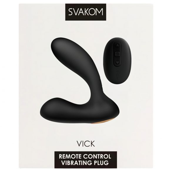 Svakom Vick - Waterproof Prostate and G-Spot Vibrator (Black) 