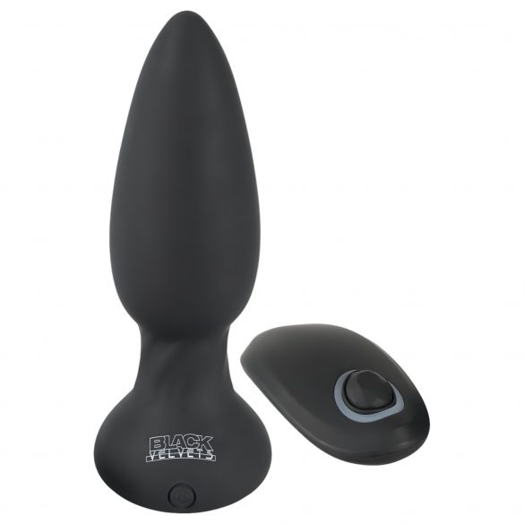 Black Velvet - rechargeable, remote-controlled anal vibrator (black)