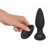 Black Velvet - rechargeable, remote-controlled anal vibrator (black)