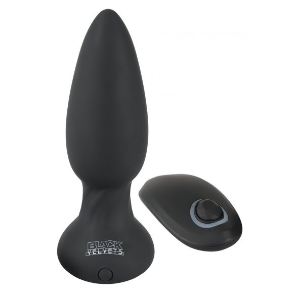 Black Velvet - Rechargeable, Wireless, Rotating Beaded Anal Vibrator (Black) 