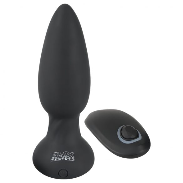 Black Velvet - Rotating Beaded Anal Vibrator (Black)