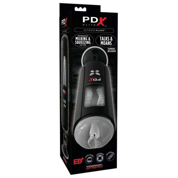 PDX Ultimate Milker - Rechargeable, Penis Milking Pussy Masturbator (Black) 