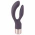 Elegant Double Battery-Powered Vibrator with Clitoral Arm (Dark Purple) 