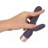 Elegant Double Battery-Powered Vibrator with Clitoral Arm (Dark Purple) 