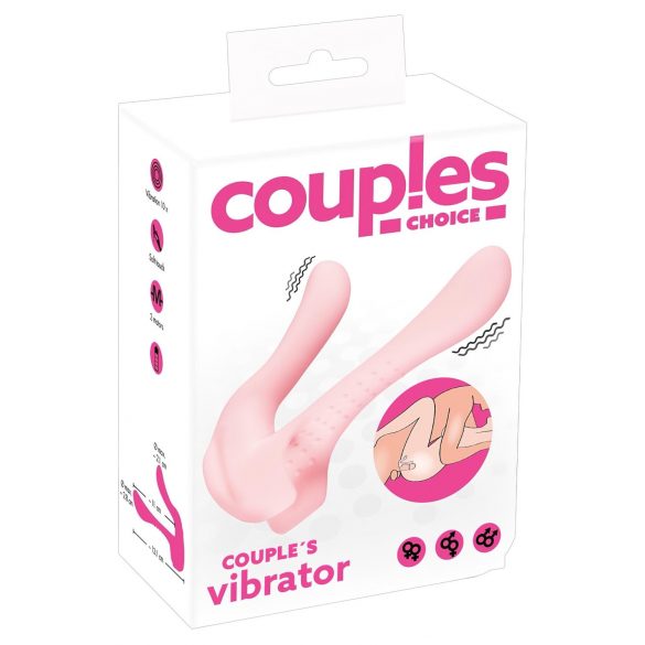 Couples Choice - Dual Motor Vibrator for Pairs (Soft Pink)