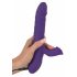 Smile Pearl - Rechargeable, Beaded, Clitoral Arm Thrusting Vibrator (Purple) 