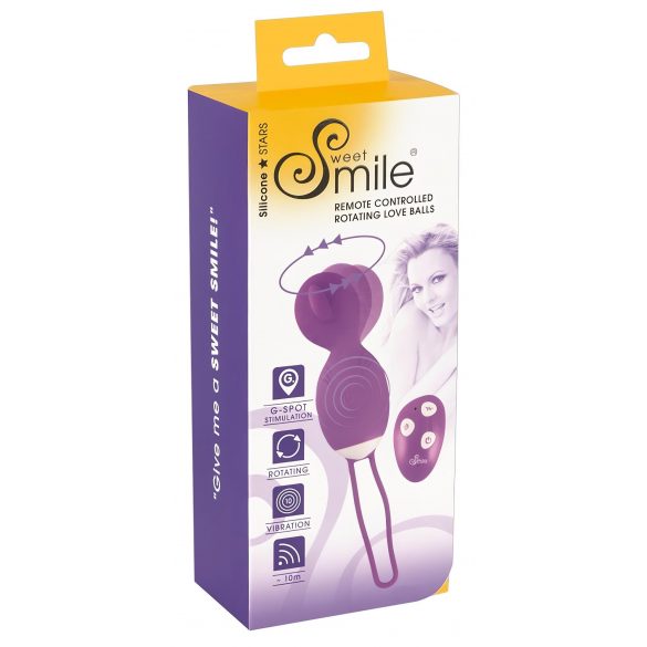 SMILE Love Ball - Rechargeable, Wireless Rotating Vibrating Egg (Purple) 