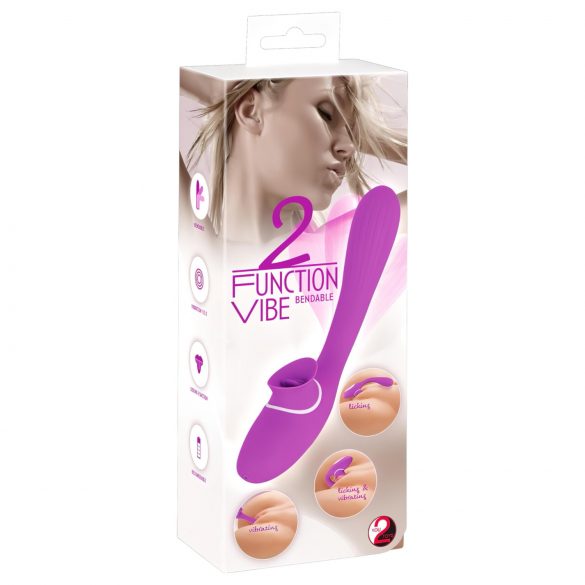 You2Toys - 2-Function Vibe - Rechargeable Clitoral and Vaginal Vibrator (Purple) 