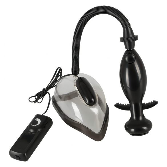 You2Toys - Vibrating Clitoral Pump (Transparent-Black) 